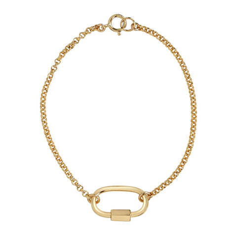 Rolo Chain Carabiner Bracelet - - Bracelets - Ofina