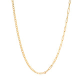 Split Curb & Oval Chain Necklace - - Necklaces - Ofina