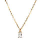 Tiny CZ Emerald Necklace - - Necklaces - Ofina