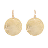 Textured Sundallion Earrings - - Earrings - Ofina