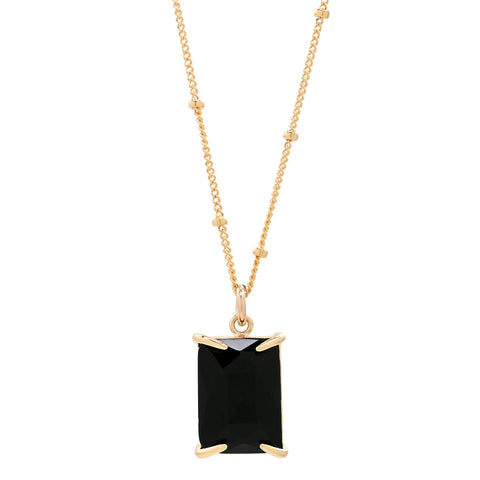Black Emerald Necklace - - Necklaces - Ofina