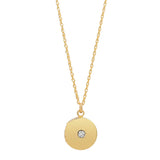 Round CZ Star Locket - - Necklaces - Ofina