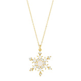 CZ Snowflake Necklace - - Necklaces - Ofina