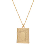 Book Locket Necklace - - Necklaces - Ofina