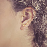Leaf Ear Crawlers - - Earrings - Ofina