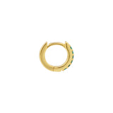 Thick Emerald CZ Huggies - - Earrings - Ofina
