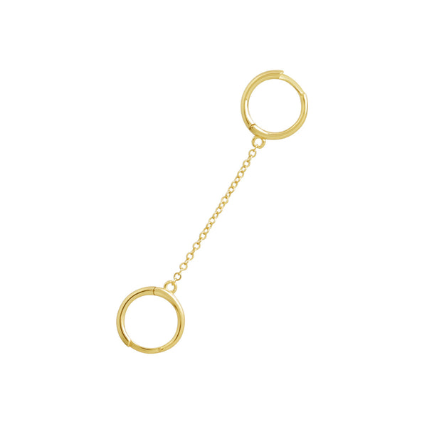 Double Handcuff Chain Huggie - - Earrings - Ofina