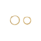 10k Solid Gold Chunky Huggies - - Earrings - Ofina