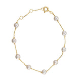 10k Solid Gold Pearl Bracelet - - Bracelets - Ofina