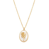 Birth Flower Necklace - May - Lily Valley - Necklaces - Ofina