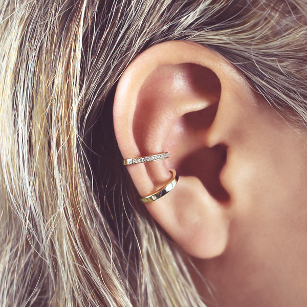 CZ Channel Middle Ear Cuff - - Earrings - Ofina