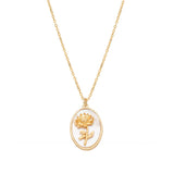 Birth Flower Necklace - November -Chrysanthemum - Necklaces - Ofina
