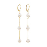 Leverback Pearl Waterfall Earrings - - Earrings - Ofina