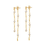 Cascade Pearl Drop Earrings - - Earrings - Ofina