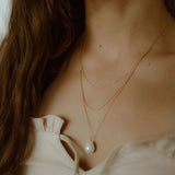Triple Layered Pearl Necklace - - Necklaces - Ofina