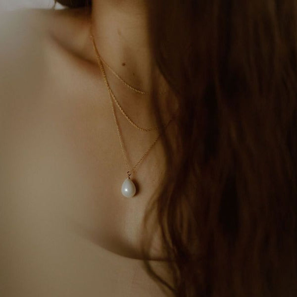 Triple Layered Pearl Necklace - - Necklaces - Ofina