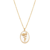 Birth Flower Necklace - August - Morning Glory - Necklaces - Ofina