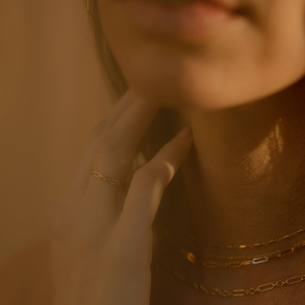 10k Solid Gold Twist Ring - - Rings - Ofina