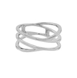14k Swirl Ring - White Gold / 5 - Rings - Ofina