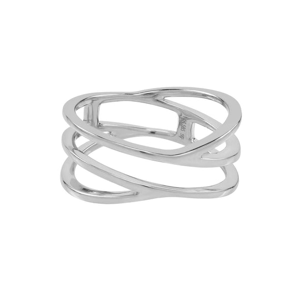 14k Swirl Ring - White Gold / 5 - Rings - Ofina
