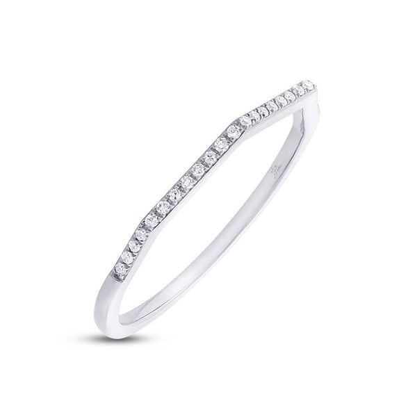 Diamonds Hexagonal Ring - White gold / 5 - Rings - Ofina