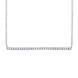 Diamonds Bar Necklace - White gold - Necklaces - Ofina