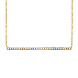 Diamonds Bar Necklace - Yellow gold - Necklaces - Ofina