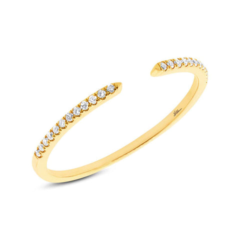 Diamonds Open Ring - Yellow gold / 5 - Rings - Ofina