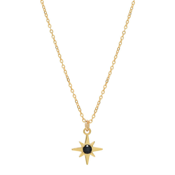 Black CZ Star Necklace - - Necklaces - Ofina